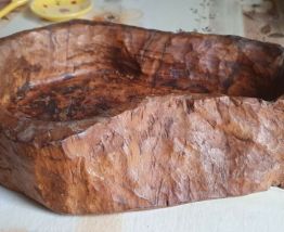 COUPE EN BOIS D'OLIVIER MASSIF ORIGINE ITALIE FAIT MAIN