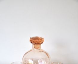 plateau + carafe + 8 verres à liqueur