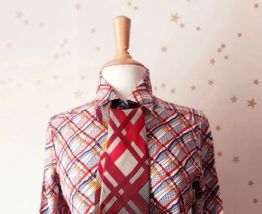 vintage années 90s jupe stretch orange fluo S