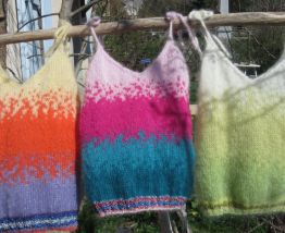 top en mohair et soie