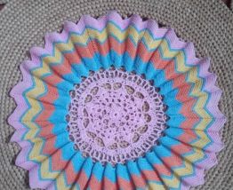 Deux napperons fait main (crochet) - Années 70