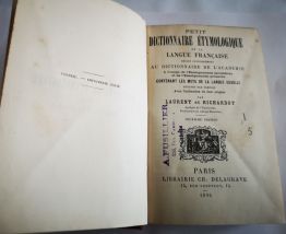 DICTIONNAIRE ETYMOLOGIQUE de 1896 