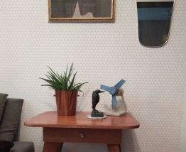 Petite table vintage pieds compas