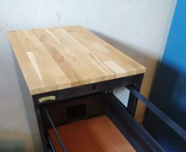 Casier industriel 3 tiroirs ronéo année 70