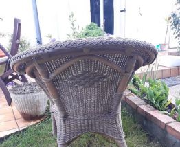 fauteuil design rotin en cocon