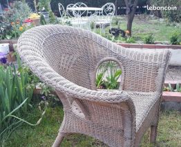 fauteuil design rotin en cocon