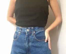 Bermuda en jean vintage Taille haute