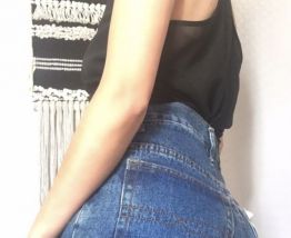 Bermuda en jean vintage Taille haute
