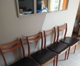 4 chaises style Scandinave année 70-80 en bel etat