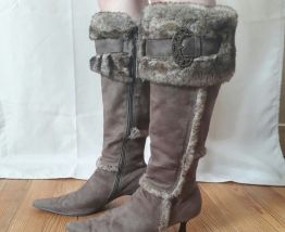 Bottes hautes à fourrure - Vintage
