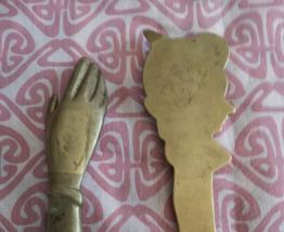 LOT de décapsuleurs Bronze main &amp; rose