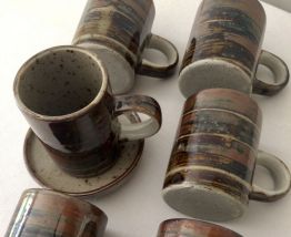 Service à café en grès 