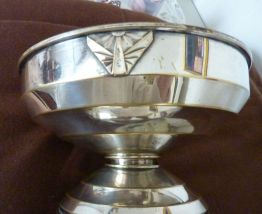 Coupe vintage art déco métal argenté