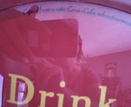 rare, introuvable, lampe coca /Cadillac façades verre 