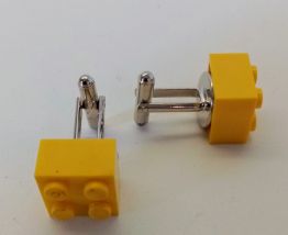 Boutons de manchette Lego®, briques jaunes