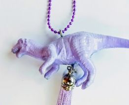 Collier dinosaure parme, Raptor, fille et garçon
