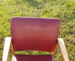  2 fauteuils  rouge 1940 a 60  ossature bois 70xprof53xlarg6