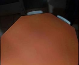 Grand table avec 4 chaises maternelle année 70