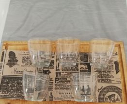5 verres Duralex transparent vintage 