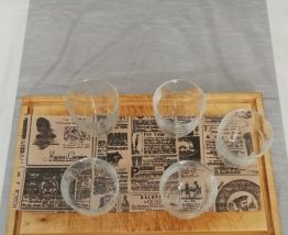 5 verres Duralex transparent vintage 