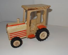 tracteur bois  fait main  