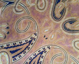 Foulard polyester décor orange