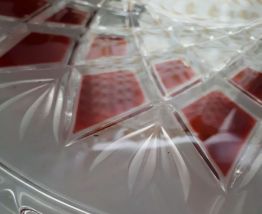 Plat à tarte ou fromage en cristal Walter Glass Germany