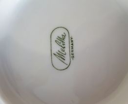 4 bols tasses 2 anses Melitta porcelaine chocolat café 