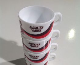 4 petites tasses arcopal Jacques Vabre