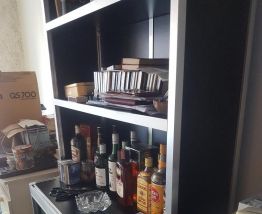 Bibliothèque noire aluminium