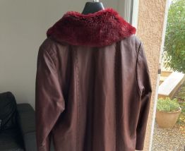 Manteau cuir vintage