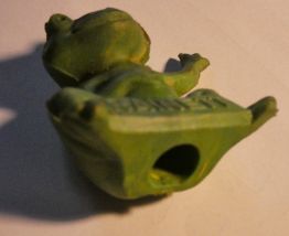 Figurine publicitaire grenouille marque rainett pour crayon