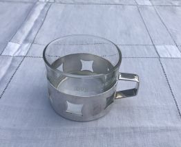 Tasse support Métal argenté