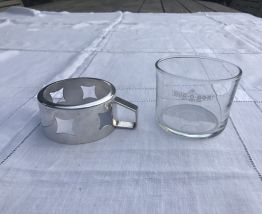 Tasse support Métal argenté