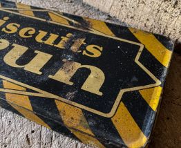 Couvercle vintage Biscuits BRUN