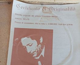 Photolithographie 1970 ocenzo Melani, encadré avec certifica