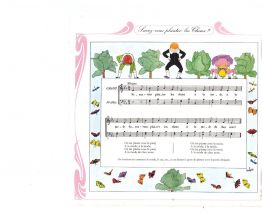 Illustration vintage "Savez-vous planter des choux"