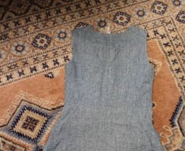 robe chemise laine verte T32-35 année 60-70