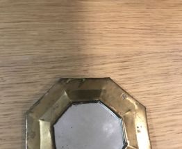 Petit miroir à accrocher en laiton 
