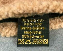 Paire de gants beiges en cuir vintage