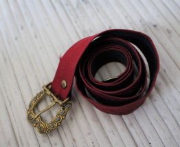 ceinture tissu rouge vintage TU année 60-70
