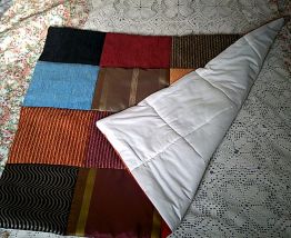 Plaid en tissu patchwork fait main