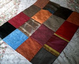 Plaid en tissu patchwork fait main