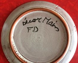 Assiette Vallauris aux chardons 