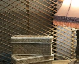  2 petites boîtes rotin 