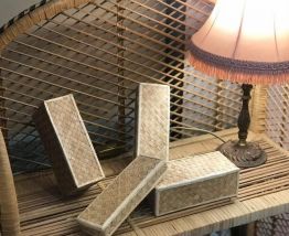  2 petites boîtes rotin 