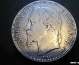 5 francs Napoleon iii empereur 1868 BB Argent dans capsules 