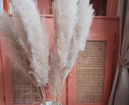 Grand vase blanc/bleu style Japonais