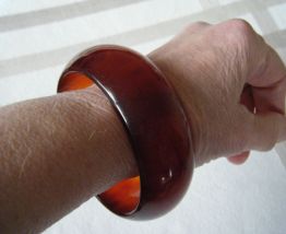 Bracelet jonc en bakélite Vintage 50'S 