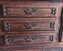 Grand Buffet Meuble Salon Vintage - Bois Massif